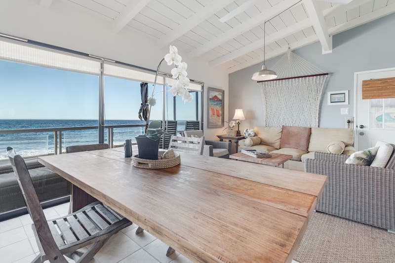 this beachfront bungalow is one of the best airbnbs in Malibu