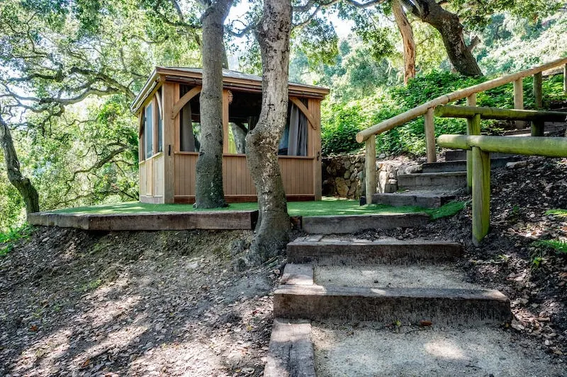 This gazebo is one of the best Big Sur glamping sites 