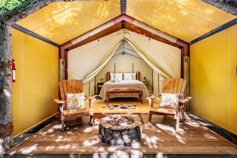 This luxury tent is one of the best Big Sur glamping sites 