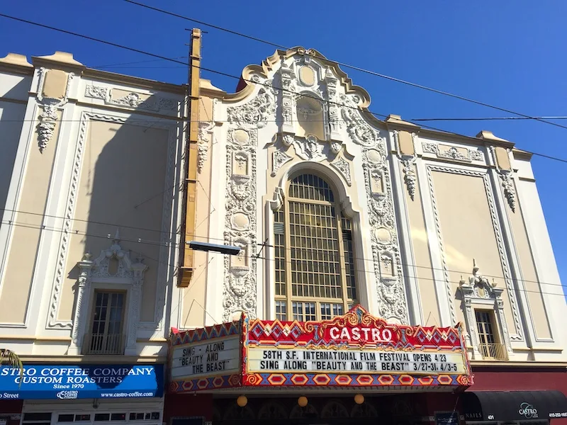 Castro district with iconic Castro Theater is one of the best areas to stay in San Francisco for LBTQ people