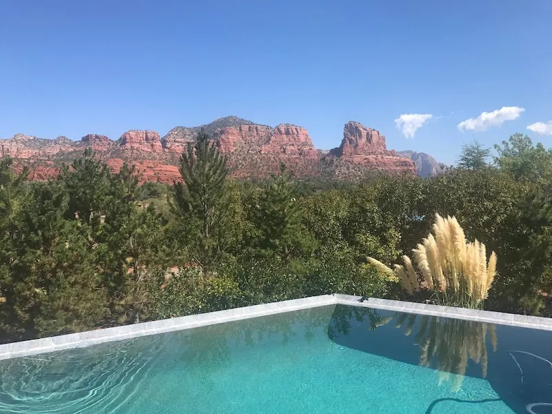 Pool of one of the best Sedona Airbnb rentals