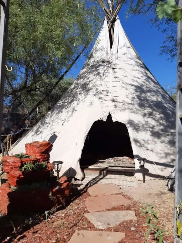This Native American tipi is one of the most amazing Sedona airbnbs 