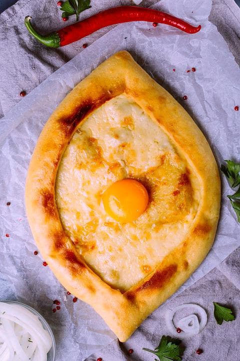  khachapuri Georgian bread is a popular food in Israel