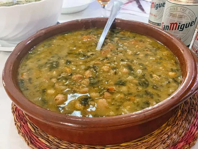 Garbanzos con espinacas is a popular food in Spain