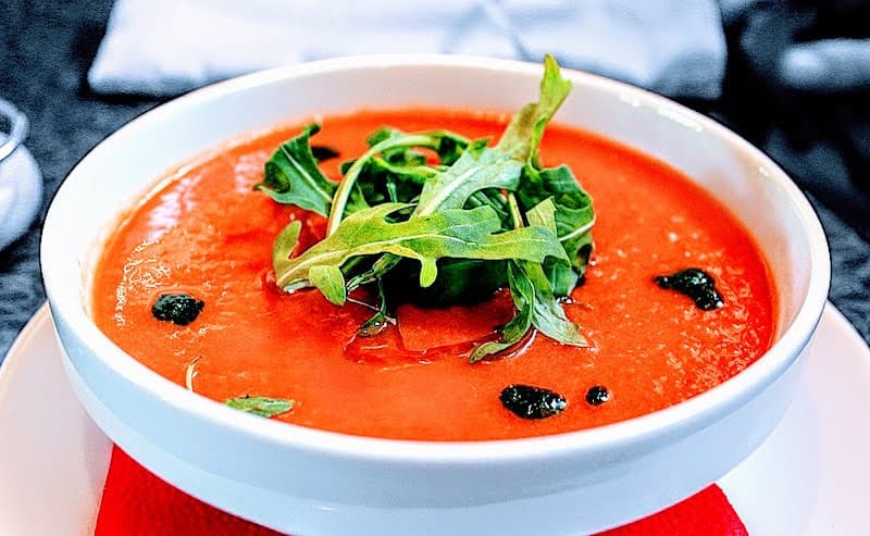 Gazpacho soup is a popular food in Spain