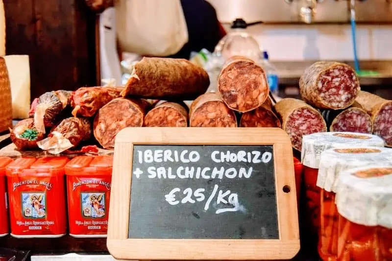 chorizo sausage is a popular food in Spain