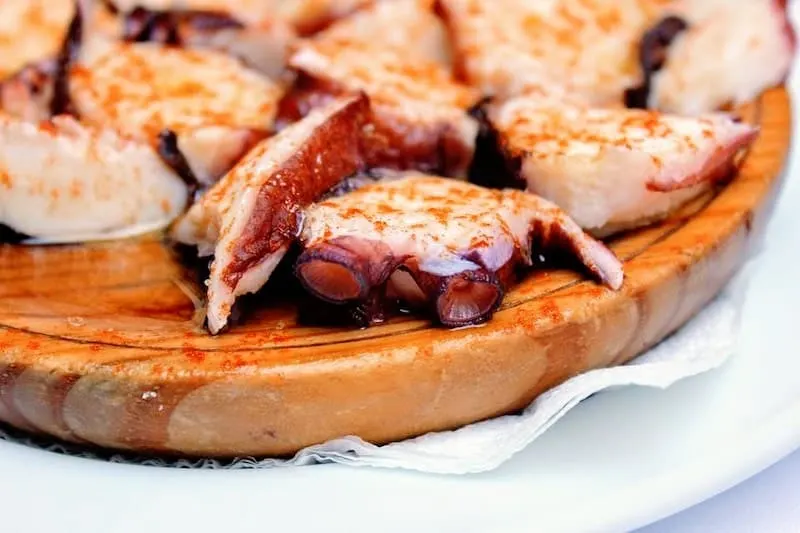 pullpo a la gallega or the Galician Style Octopus is a popular food in Spain