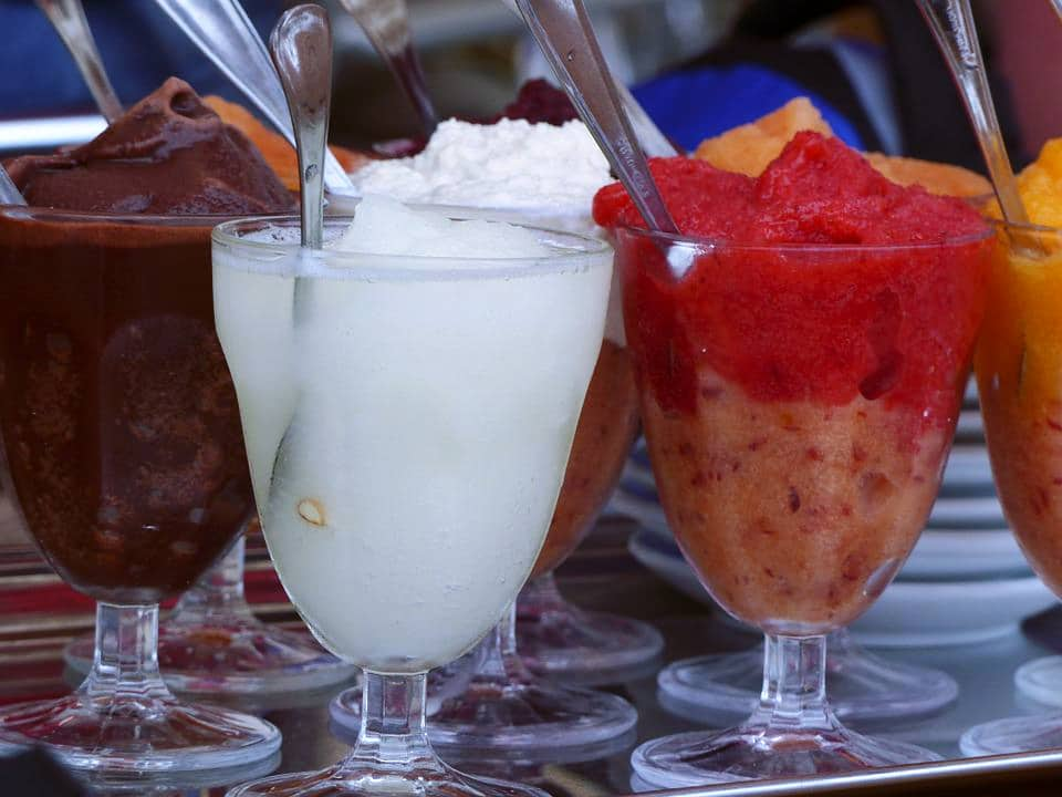 Sicilian granita belongs to the best  Italian desserts in Italy 