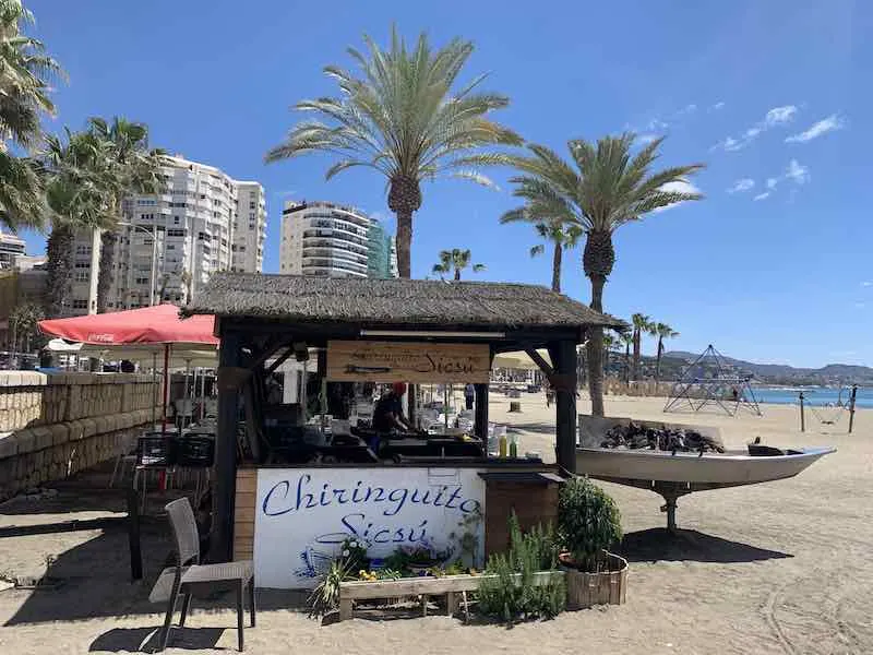 Having seafood paella in a Chiringuito is one of the best things to do in Malaga