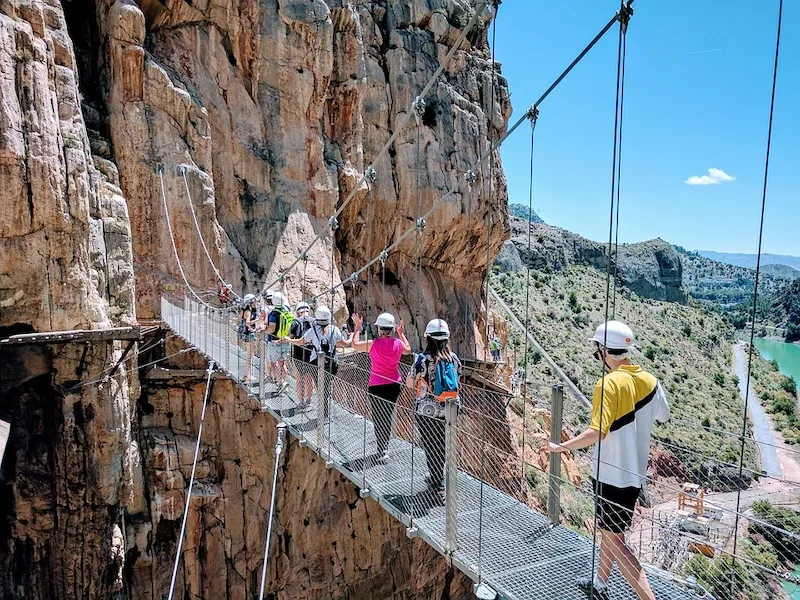Hiking Caminito del Rey on a day trip from Malagaa is one of the best things to do in Malaga area