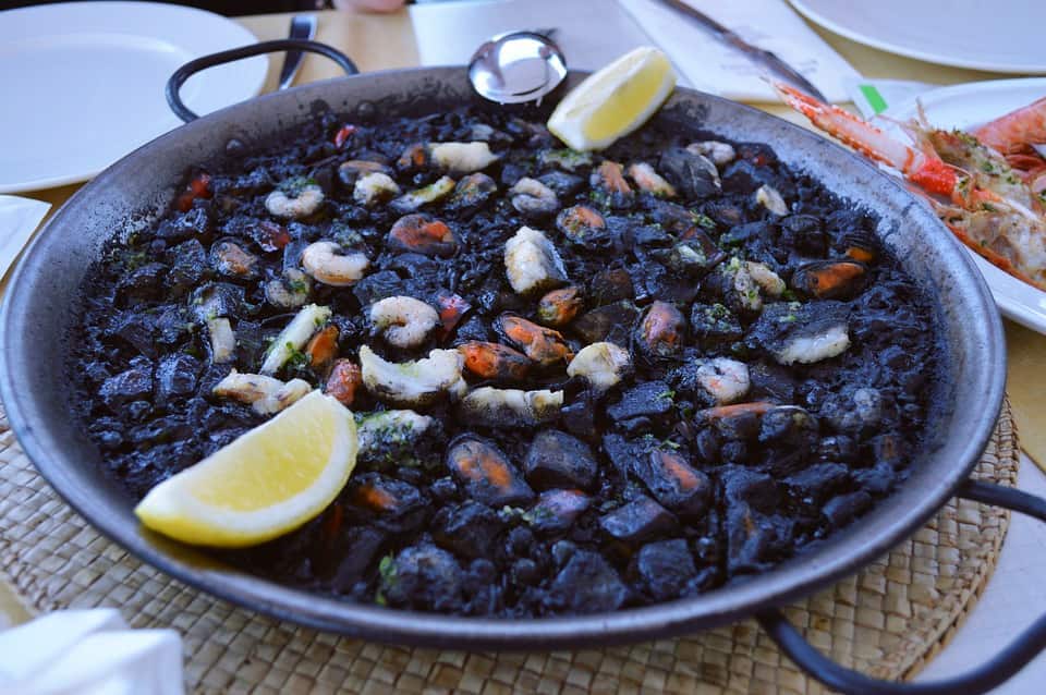 Barcelona is one of the best foodie Spain destinations for eating Arròs negre 