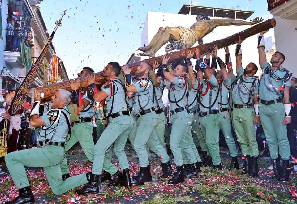 Spanish Legionarios during Semana Santa in Malaga, Spain 