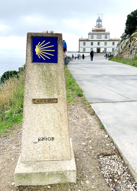 Fisterra Lighthouse is the final stop of the camino de santiago a fisterra
