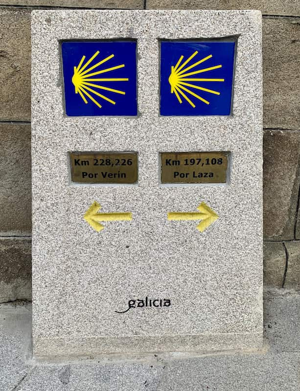 Camino Sanabres waymark in A Gudina 