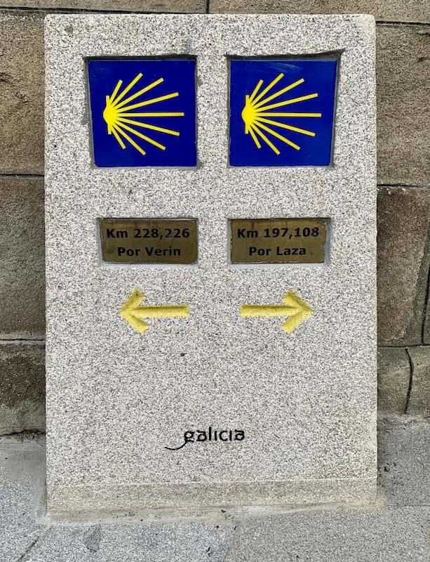 Beautiful Camino Sanabres Camino de Santiago (2023) 12 Camino Sanabres waymark in A Gudina