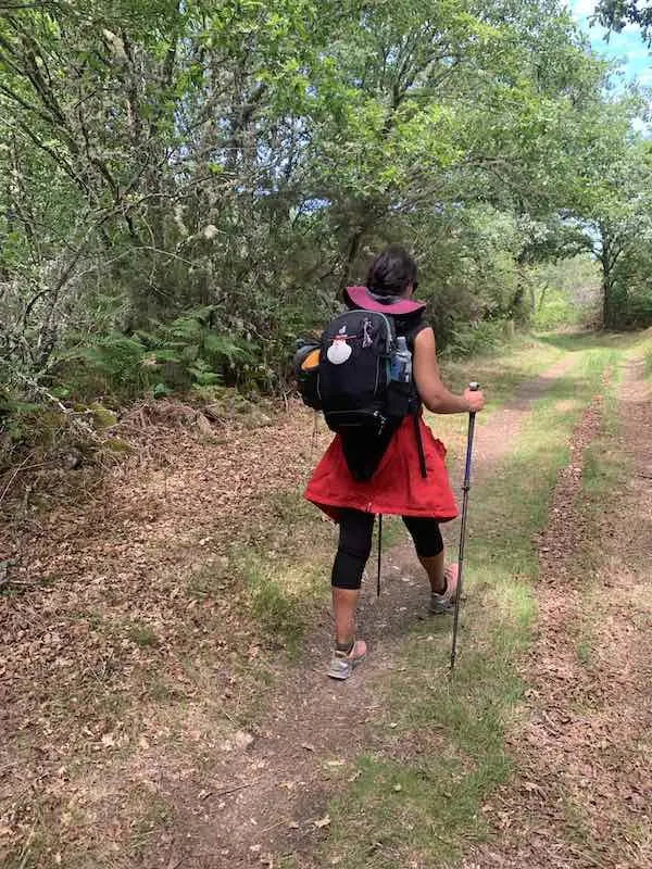 Milijana Gabric walking Via de la Plata of Camino de Santiago