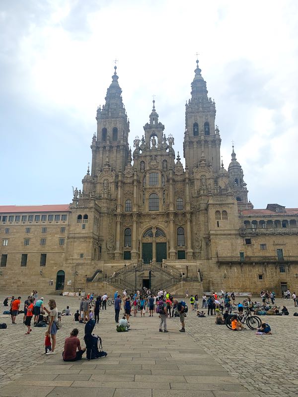 Plaza del Obradoiro is the starting point of Camino de Santiago a Finisterre