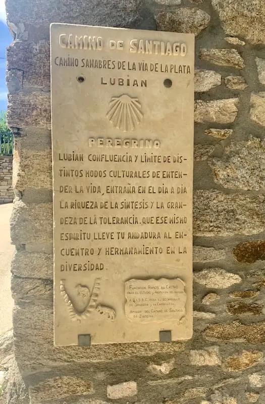 The village of Lubian is a stop on the Camino Sanabres route of Camino de Santiago in Spain 