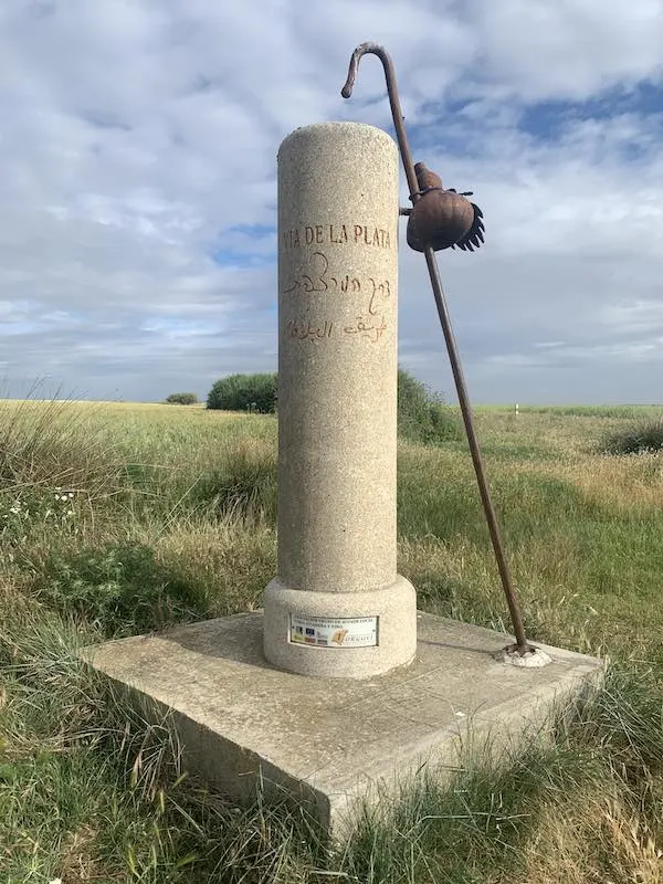 Via de la Plata way marker of the Camino de Santiago