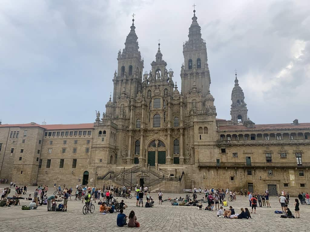  Plaza del Obradoiro in Santiago marks the ending of Camino de Santiago