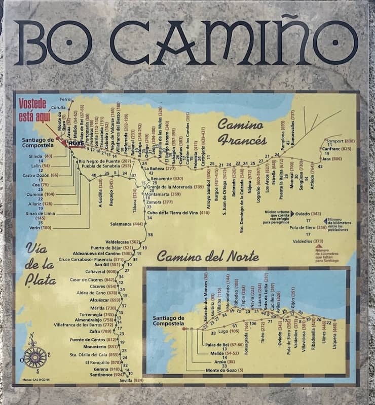 Camino de Santiago routes