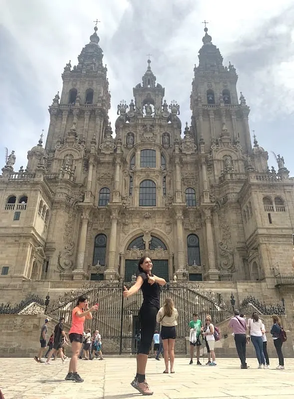 Milijana Gabric finishing the Camino de Santiago