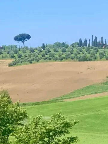 Tuscan landscape on my Tuscany road trip