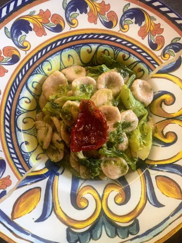 orecchiette con cime di rapa are among the best food in puglia