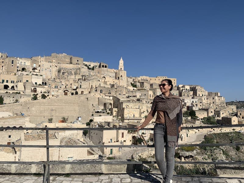 Milijana Gabric in Matera on the Puglia road trip 