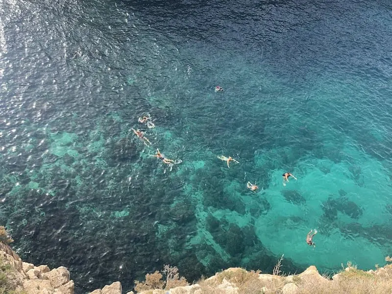 Swimming in the Adriatic Sea in Puglia Italy 