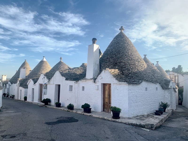 White huts of Alberobello in italy 