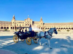 Taking a horse carriage ride is among the best things to do in Seville Spain
