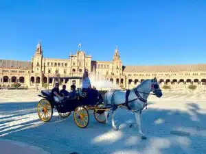 Taking a horse carriage ride is among the best things to do in Seville Spain