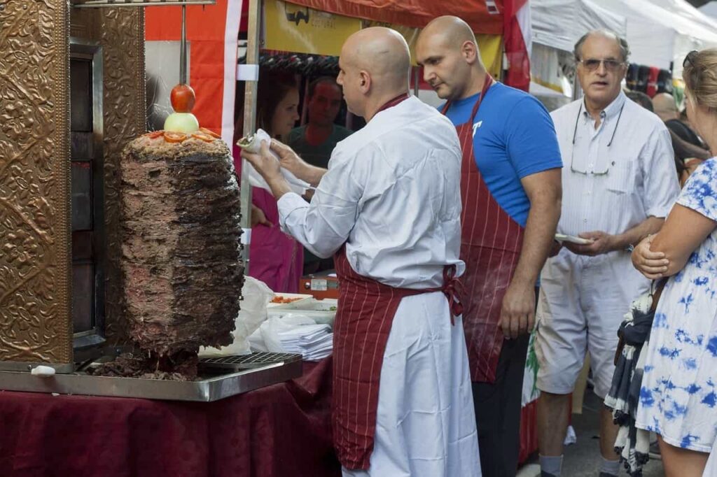 Shawarma is a popular street food in Israel
