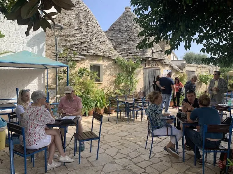 Having an espresso in Bar Villa Belvedere is one of the best things to do in Alberobello