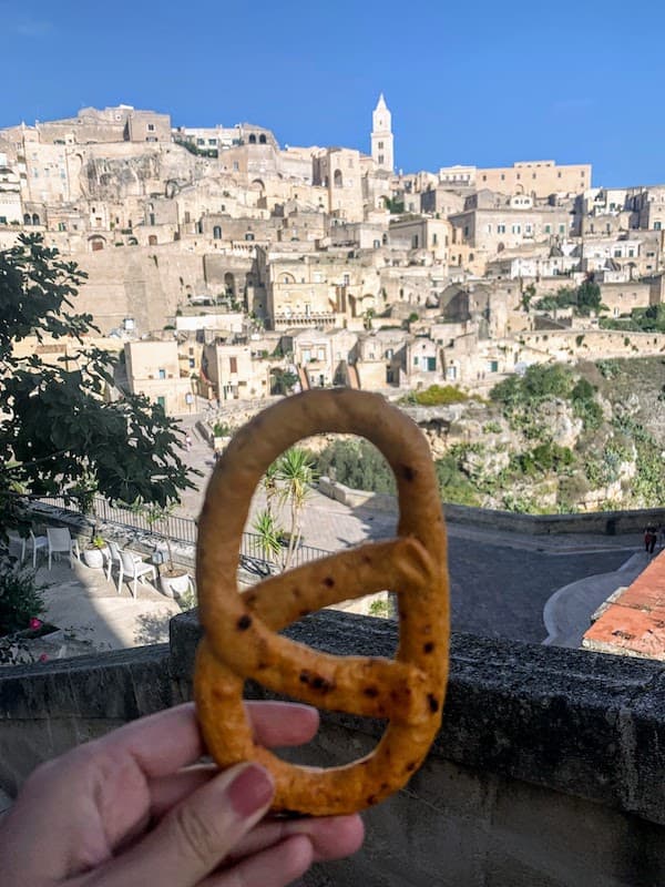 Nibbling taralli ai peperoni cruschi snacks is among the best things to do in Matera Italy