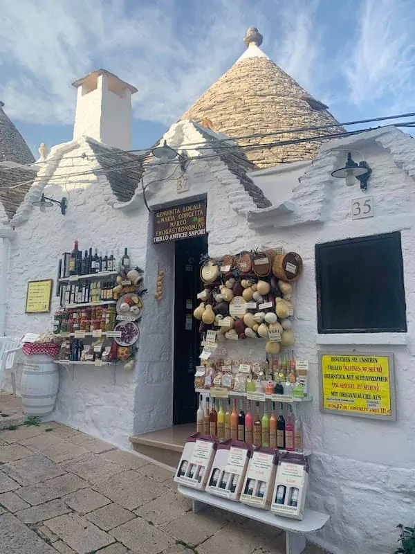 Souvenir shop in Alberobello Italy 