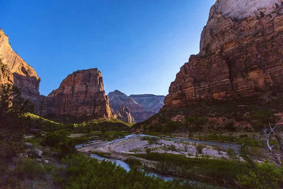 Zion national park is among the best places to travel in March in the USA