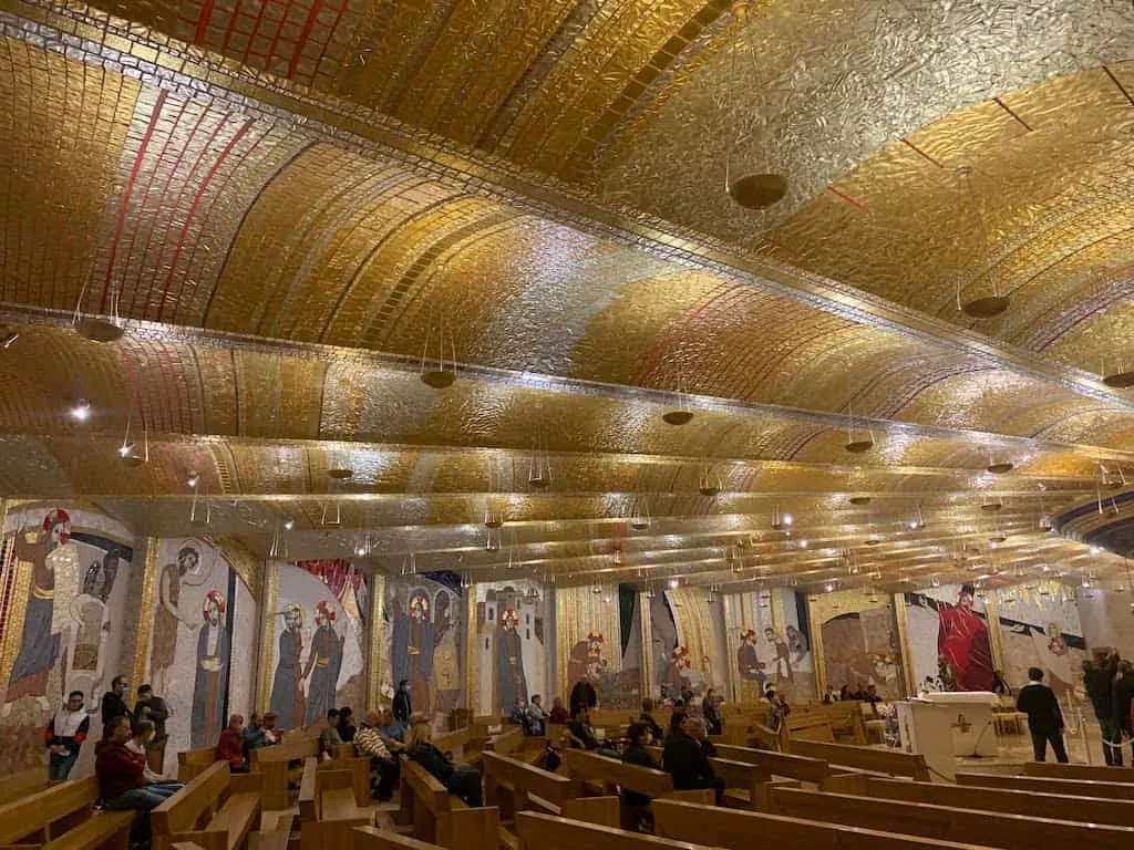 Interior of the crypt of Padre Pio Shrine in San Giovanni Rotondo in Italy