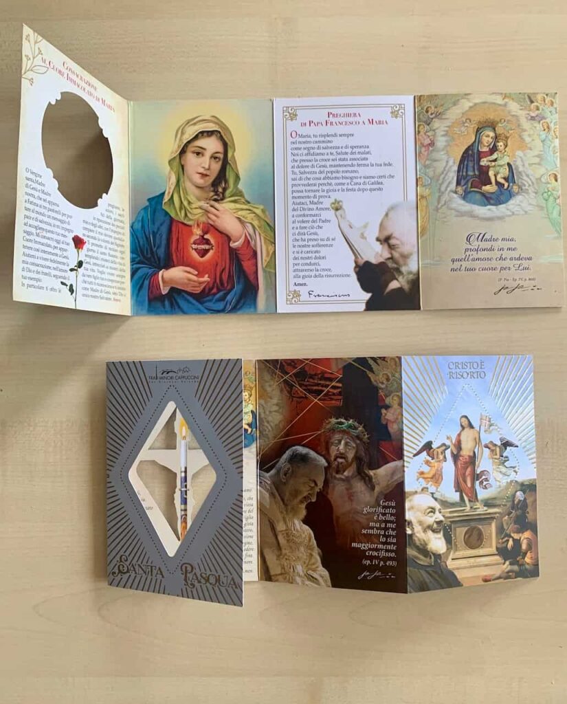 Greeting cards from Padre Pio shrine in San Giovanni Rotondo Italy 