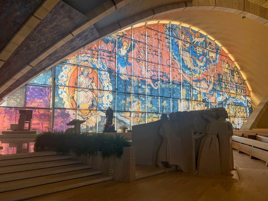 Interior of liturgical hall of Padre Pio Shrine 