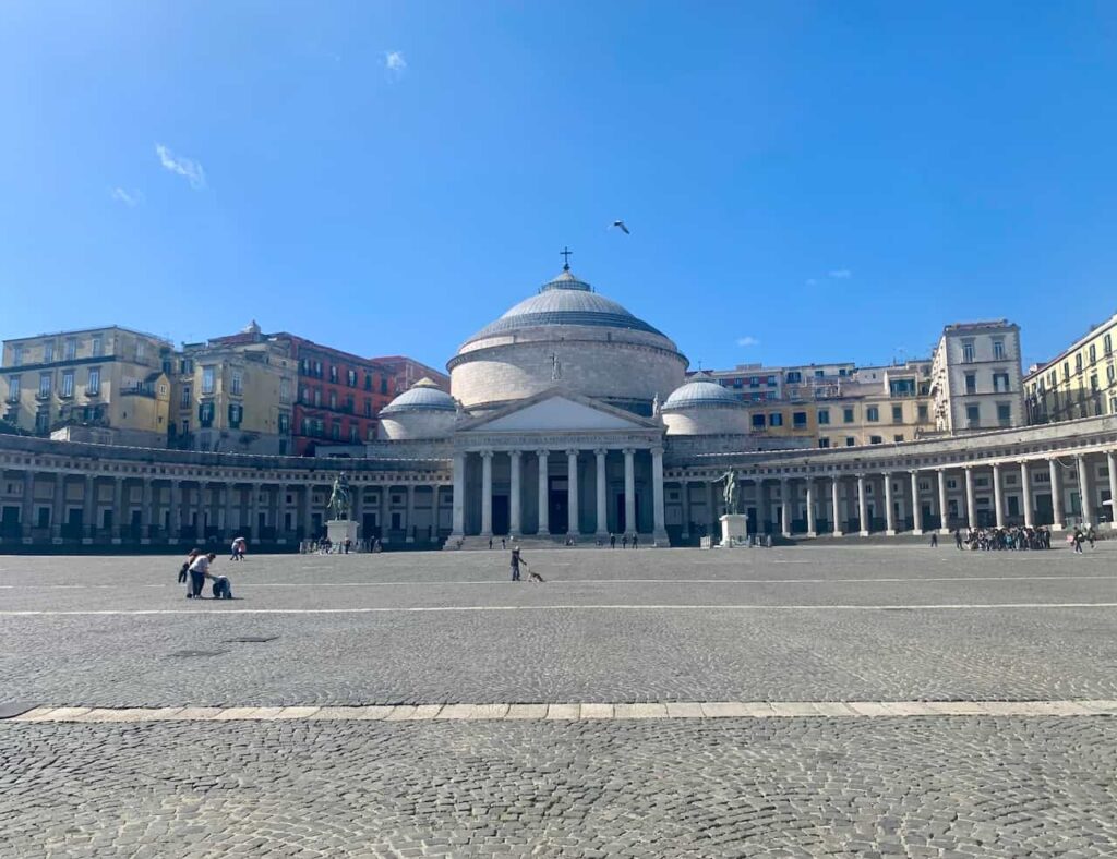 Strolling the Piazza del Plebiscito is one of the best things to do in Naples Italy 
