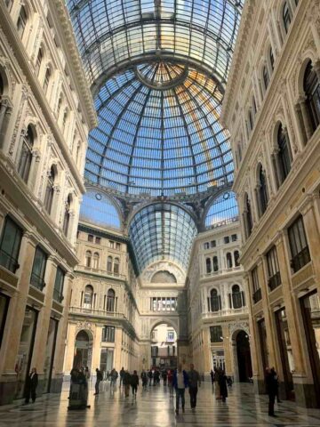 Visiting Galleria Umberto I in Naples is one of the best things to fo in Naples Italy