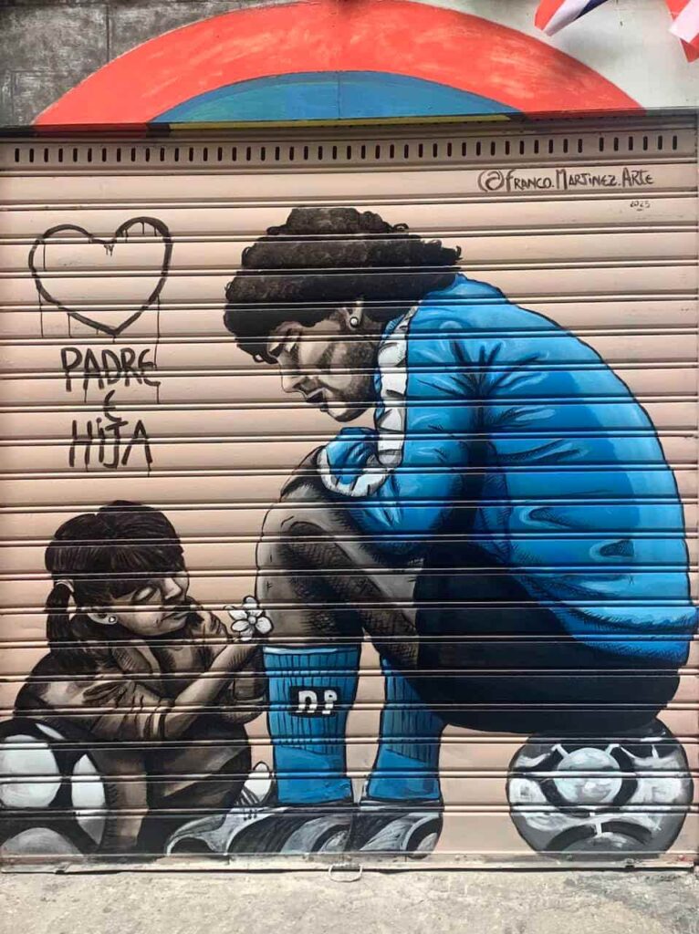 Seeing Diego Maradona street art is among the best tgings to do in Naples Italy 