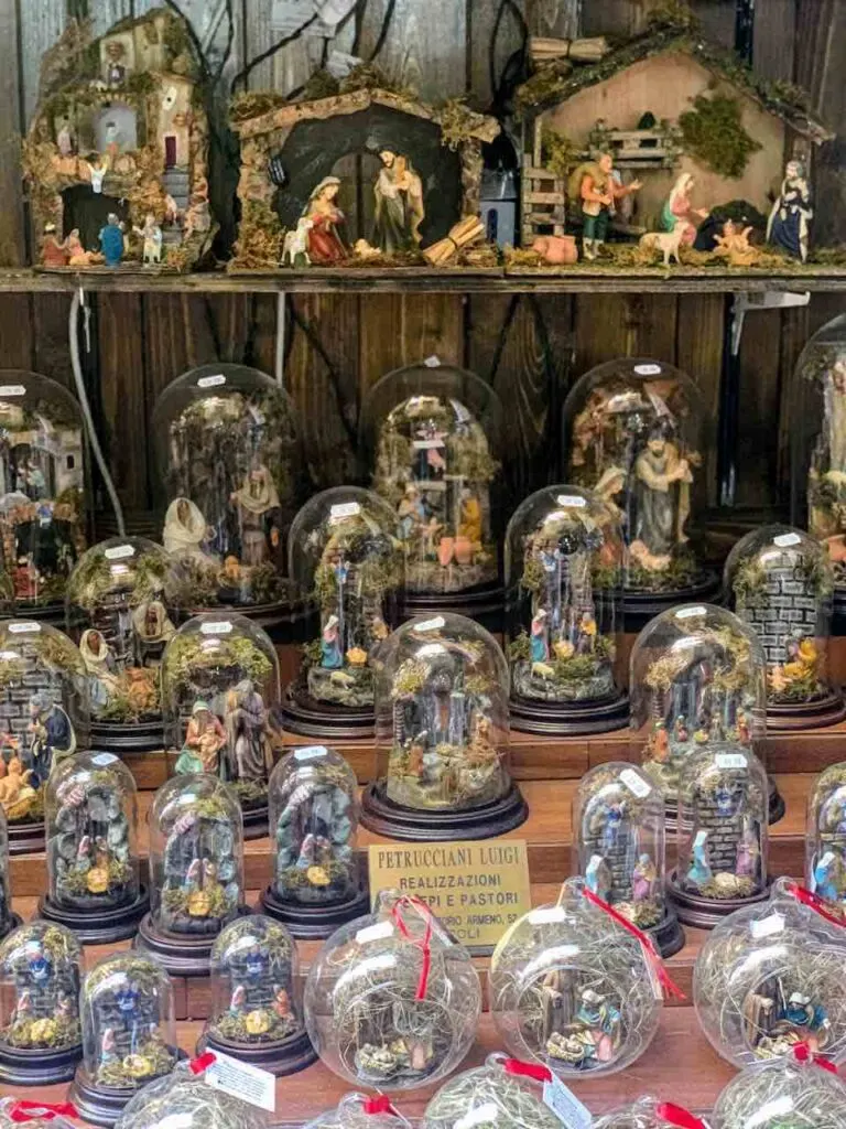 Buying the Nativity Scenes in Via di San Gregorio Armeno is among the top things to do in Naples Italy 