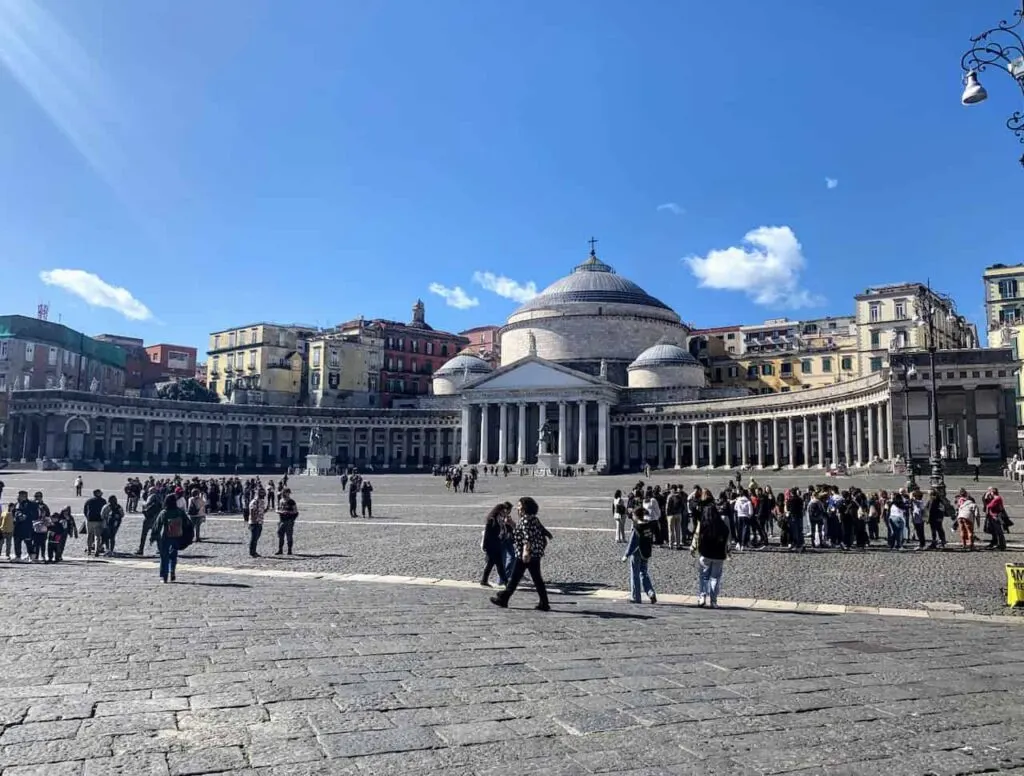 The Piazza Plebisicito is a must on any one day in Naples itinerary 