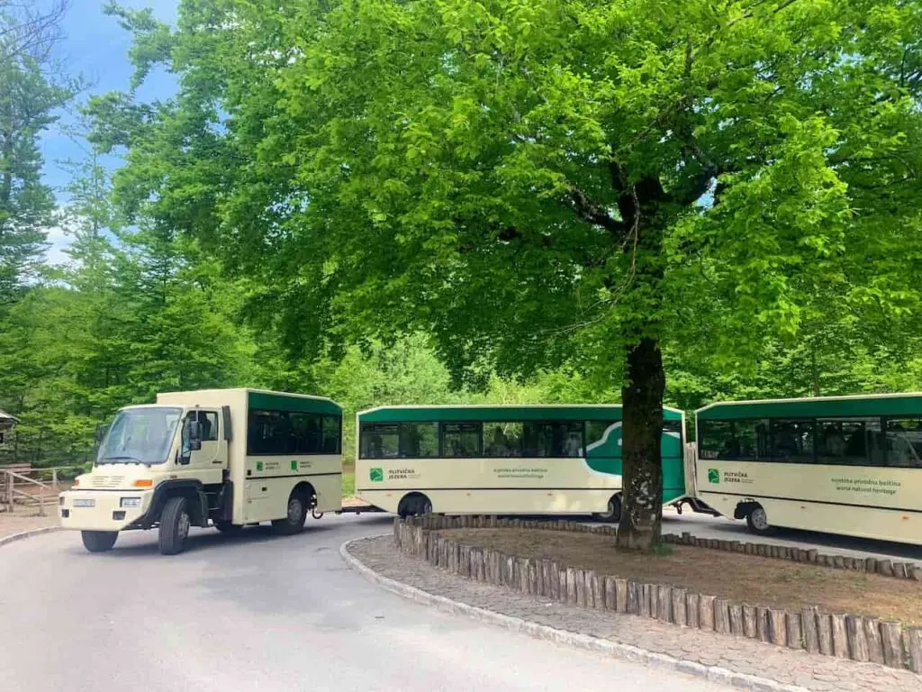 Panoramic train in Plitvice Lakes National Park 