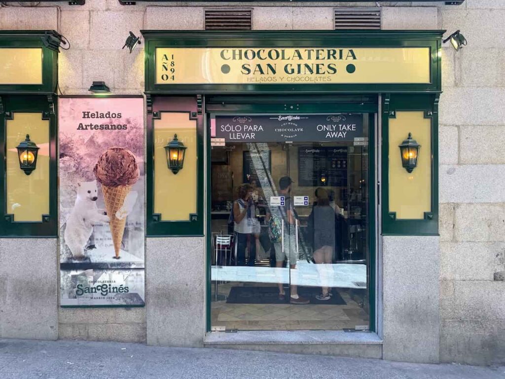 San Gines Chocolateria is a must stop on any Madrid food tour