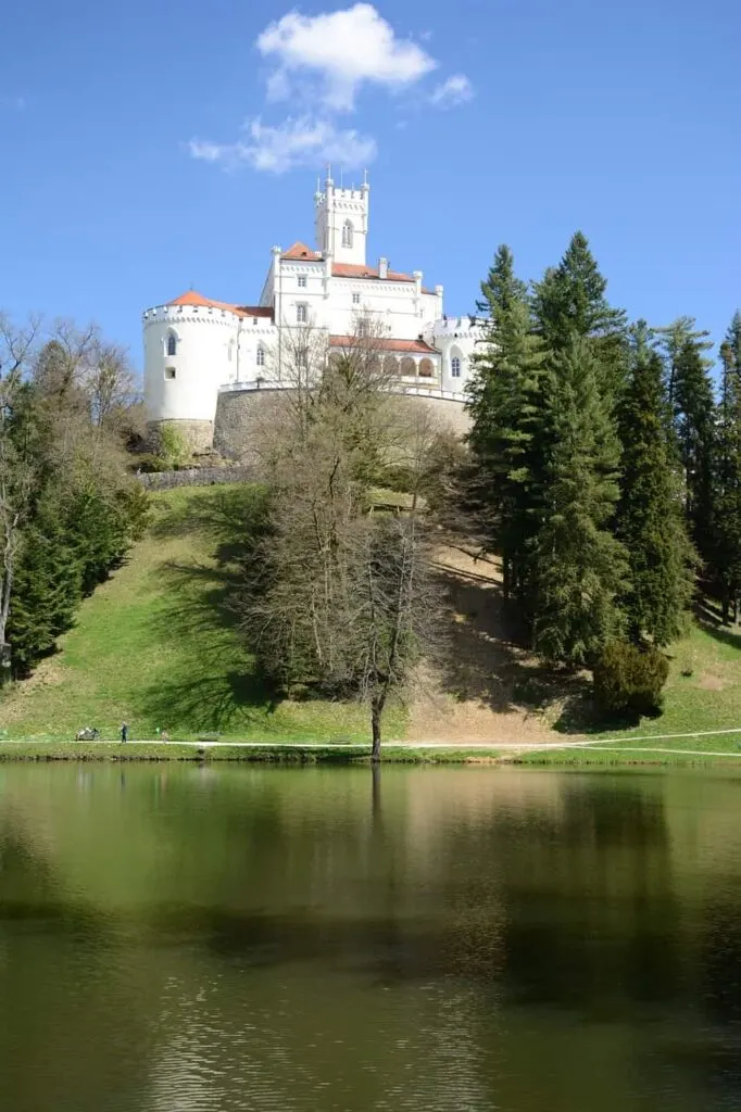 Trakošćan Castle is among the best day trips from Zagreb Croatia 