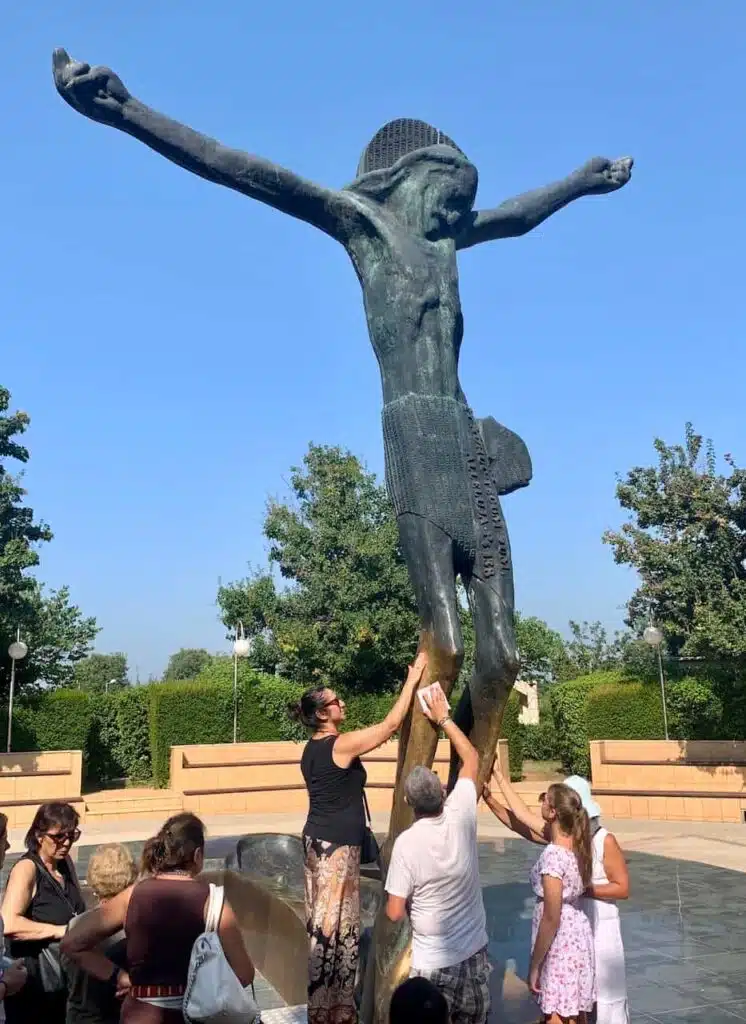 The Risen Christ statue in Medjugorje in Bosnia and Herzegovina 